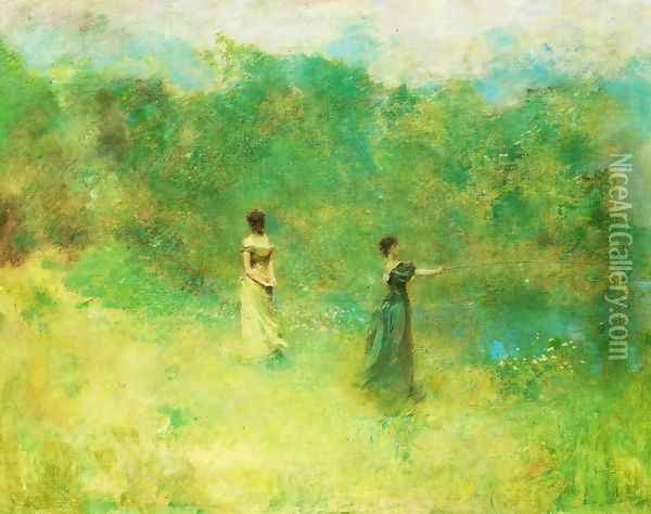 Summer (1890) Oil Painting - Thomas Wilmer Dewing