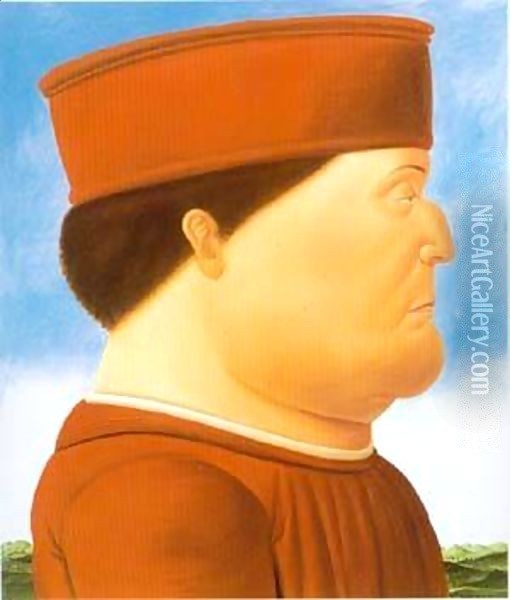 After Piero Della Francesca 1998 Oil Painting - Fernando Botero