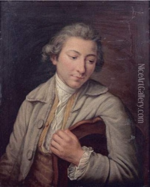 Portrait De Jeune Homme Assis Oil Painting - Nicolas Bernard Lepicie