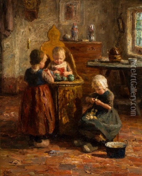 Learned When Young Is Done When Old Oil Painting - Evert Pieters