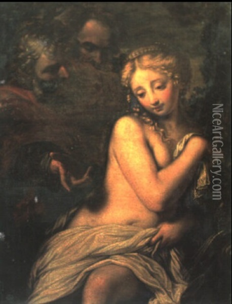 Susanna Und Die Beiden Alten Oil Painting - Jacopo Ligozzi