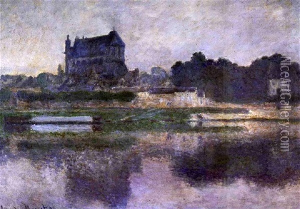 Eglise De Vernon, Temps Gris Oil Painting - Claude Monet