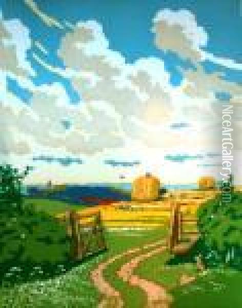 The Open Gate Oil Painting - John Hall Thorpe