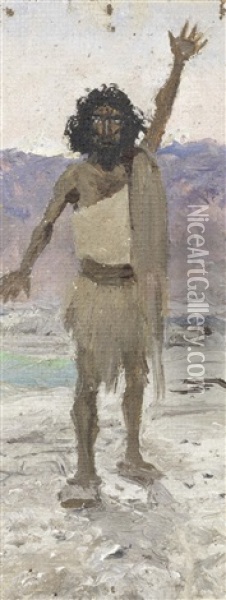 John The Baptist Oil Painting - Vasili Dimitrievich Polenov