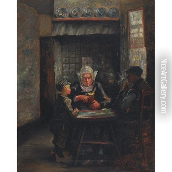 The Peasant's Repast Oil Painting - Mary Ella Dignam