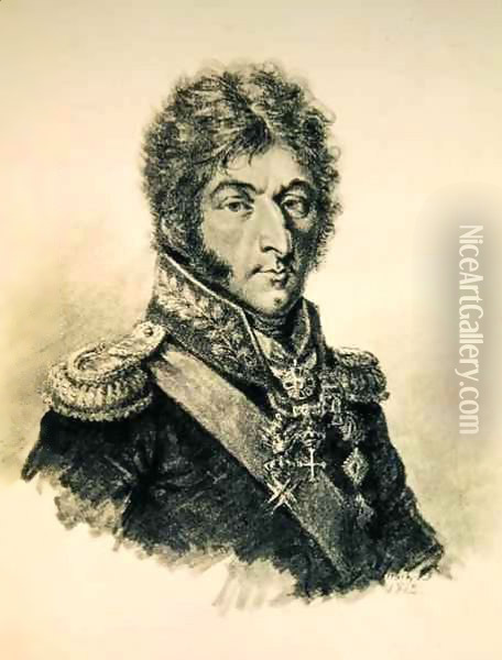 Prince Petr Ivanovich Bagration (1765-1812) Oil Painting - Etienne-Gustave Aubin