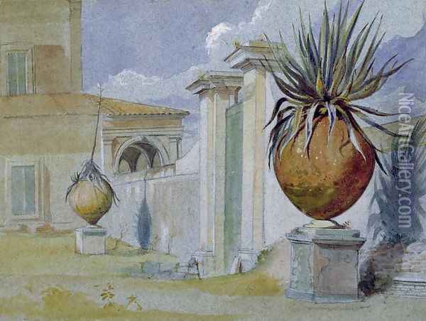 Villa Massimi Rome Oil Painting - Harry John Johnson