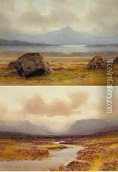 Ganiamore From Carrigart And The Glenveaghhills, Donegal (a Pair) Oil Painting - George, Captain Drummond-Fish