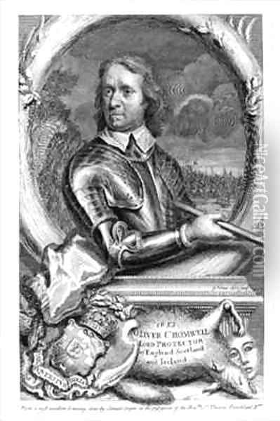 Oliver Cromwell 1599-1658 Lord Protector of England Scotland and Ireland in 1653 Oil Painting - Samuel Cooper