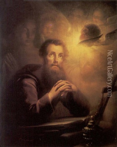 St. Francis De Sales At His Devotions Oil Painting - Petrus van Schendel