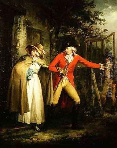 The Story of Laetitia The Elopement Oil Painting - George Morland