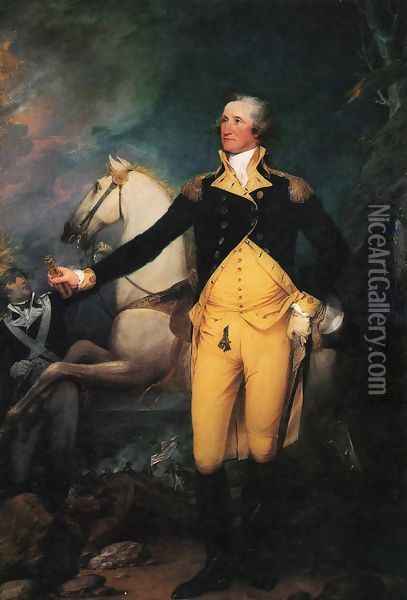 George Washington before the Battle of Trenton Oil Painting - John Trumbull