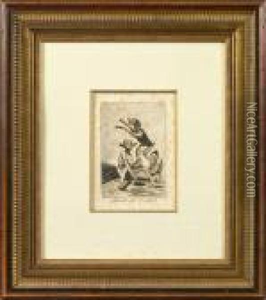 Aguarda Que Te Unten Oil Painting - Francisco De Goya y Lucientes