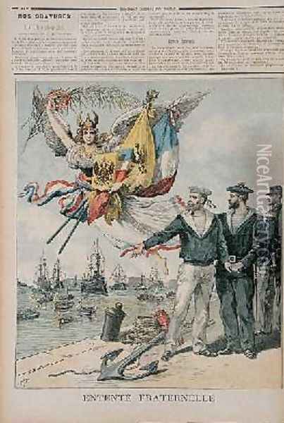 The Franco-Russian Entente illustration from Le Petit Journal 30th September 1893 Oil Painting - Henri Meyer