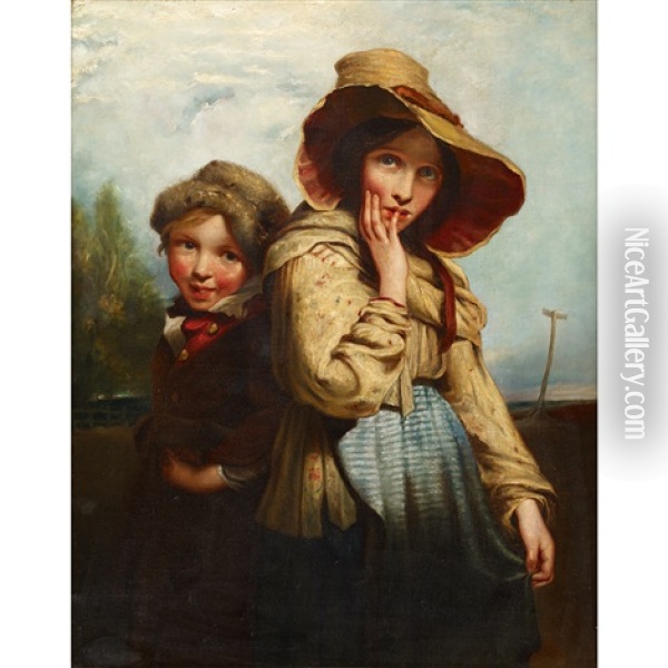 The Berry Pickers Oil Painting - Frederick Morgan