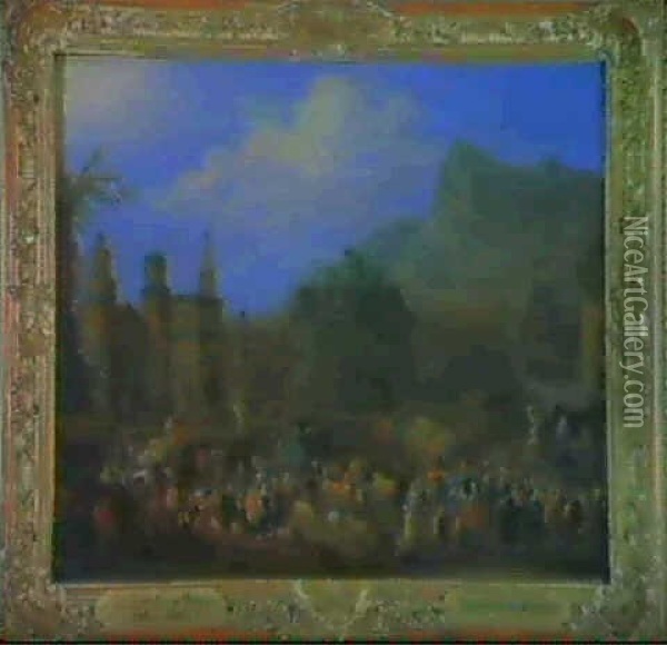 Orientalischer Jahrmarkt Oil Painting - Jan-Baptiste van der Meiren