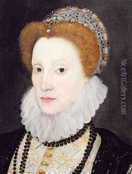 Portrait of a Woman said to be Elizabeth I Oil Painting - George Gower