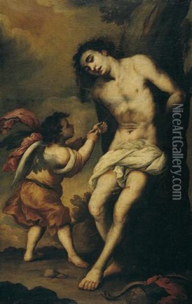 Saint Sebastian Oil Painting - Juan Carreno De Miranda