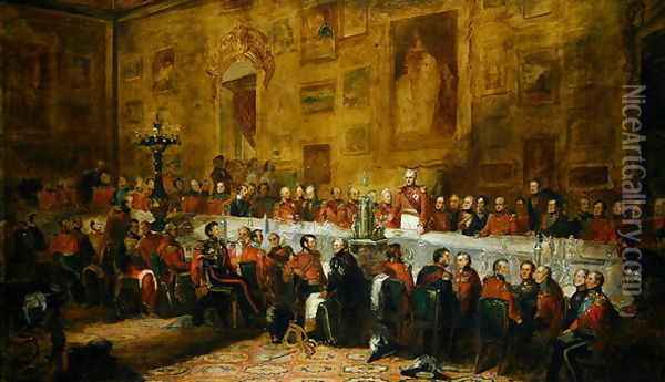 The Waterloo Banquet, 1836 Oil Painting - John William Salter
