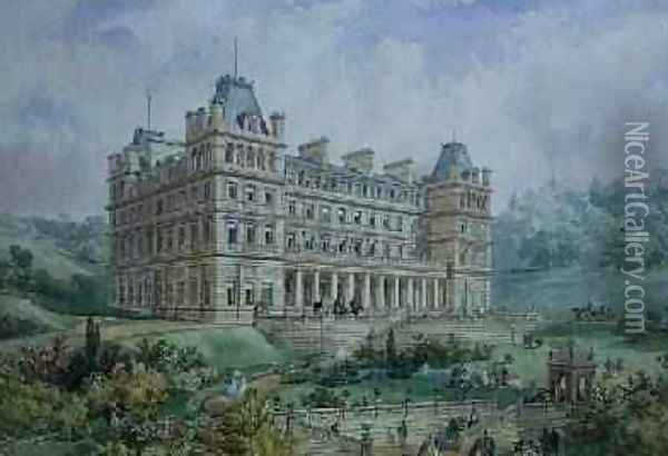 View of a proposed hotel Tunbridge Wells Oil Painting - Thomas, George Murray, James &