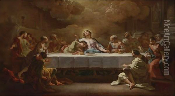 The Last Supper Oil Painting - Corrado Giaquinto