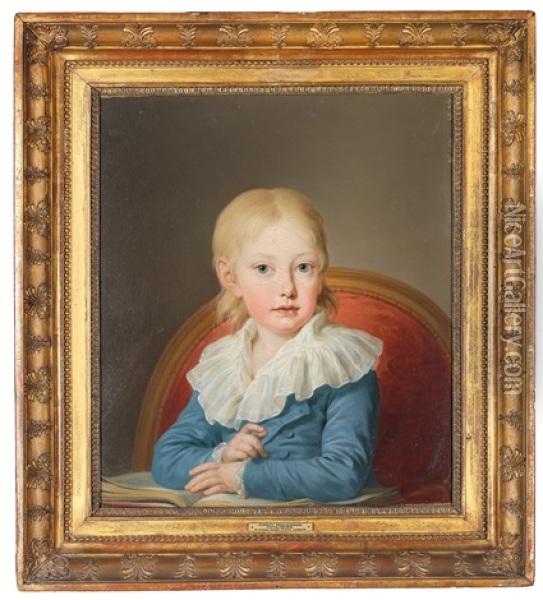 Archduke Joseph Franz Leopold As Child Oil Painting - Josef Kreutzinger