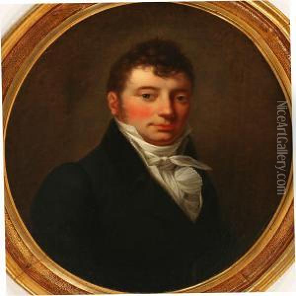 Portrait Of Captain Jacob Luytkis Oil Painting - Jens Juel