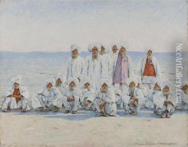 On Durbar Day Oil Painting - Mortimer Luddington Mempes