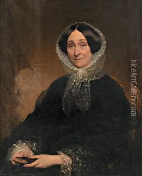 Portrait De Femme Oil Painting - Joseph Desire Court