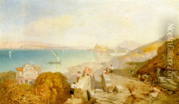 The Golf Island From Ischia Oil Painting - James Baker Pyne