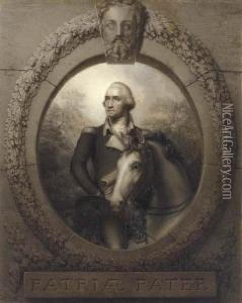 Equestrian Portrait Of George Washington Oil Painting - Rembrandt Peale