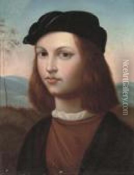 Self-portrait Of The Artist Oil Painting - Raphael (Raffaello Sanzio of Urbino)