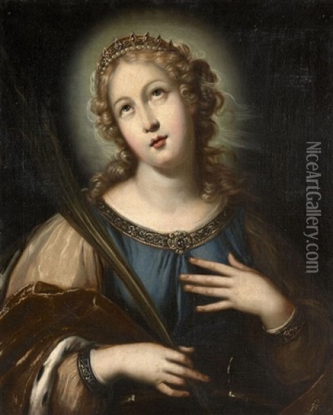 Sainte Catherine Oil Painting - Isaac Moillon