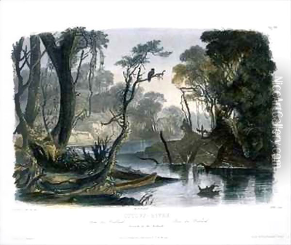 Cutoff River, Branch of the Wabash Oil Painting - Karl Bodmer