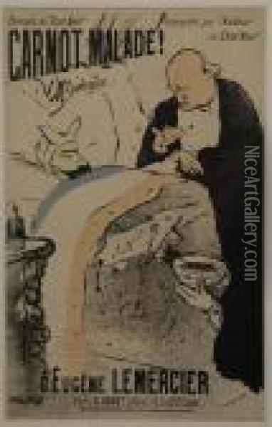 Carnot Malade Oil Painting - Henri De Toulouse-Lautrec