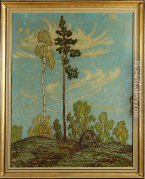 Riddaren Och Jungfrun Oil Painting - Gustaf Franzen