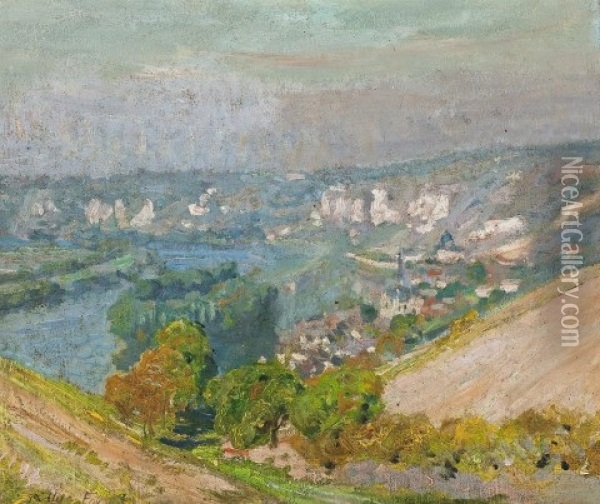 Les Andelys On The Seine Oil Painting - Emanuel Phillips Fox