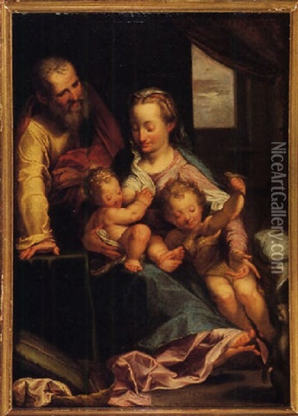Madonna De La Gatta Oil Painting - Federico Barocci