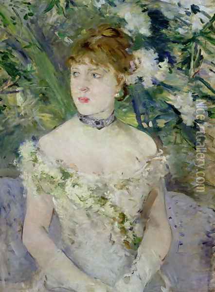 Young girl in a ball gown, 1879 Oil Painting - Berthe Morisot