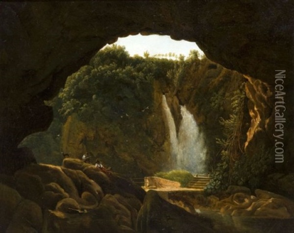 Vue Presumee Des Cascatelles De Tivoli Oil Painting - Antoine-Felix (Boisselier le Jeune) Boisselier