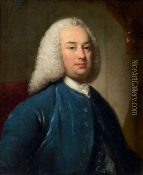 Portrait D'un Gentilhomme Anglais Oil Painting - Jean-Baptiste van Loo