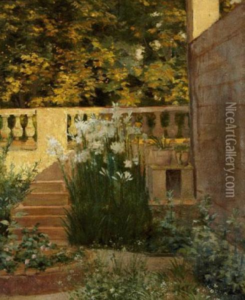 Jardin Granadino Oil Painting - Jose Larrocha