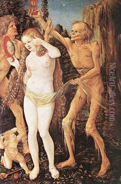 Three Ages Of The Woman And The Death 1510 Oil Painting - Hans Baldung Grien