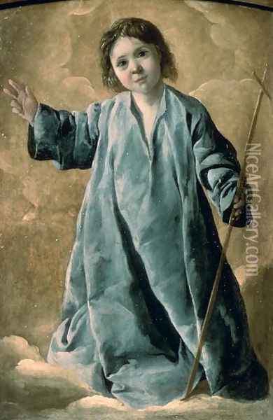 The Infant Christ Oil Painting - Francisco De Zurbaran