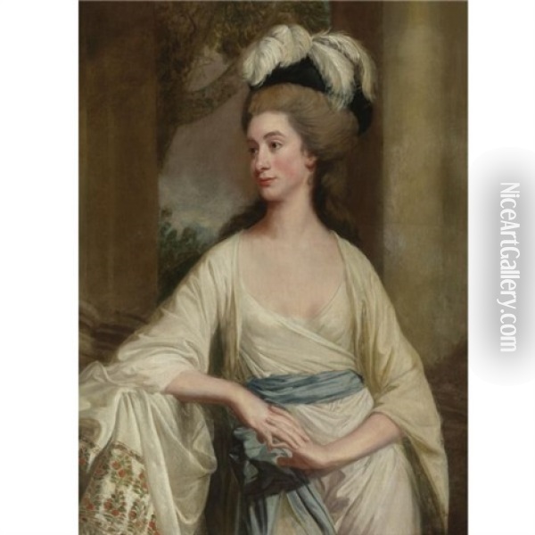 Portrait Of Eliza Fitzgerald Oil Painting - Nathaniel Dance Holland (Sir)