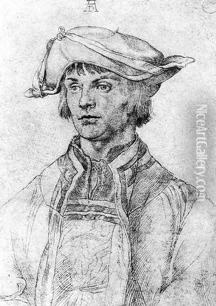 Portrait Of Lucas Van Leyden Oil Painting - Albrecht Durer