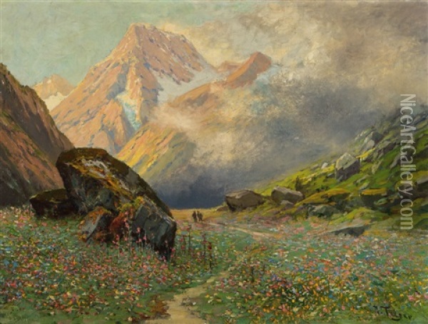 Pejzaz Alpejski Oil Painting - Karl Hans Taeger