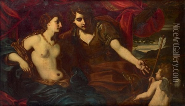 Venus Et Adonis Oil Painting - Michele Desubleo