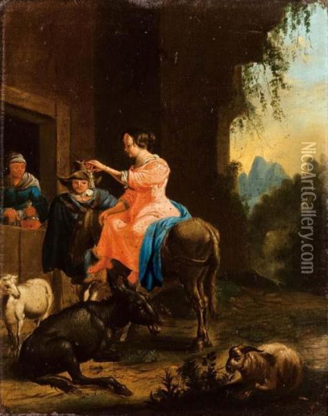 Scena Di Genere Oil Painting - Pieter Van Laer (BAMBOCCIO)
