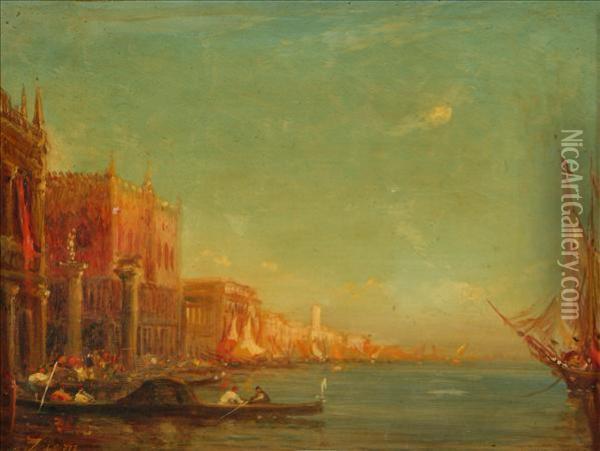 The Doges Palace, Venice Oil Painting - Felix Ziem